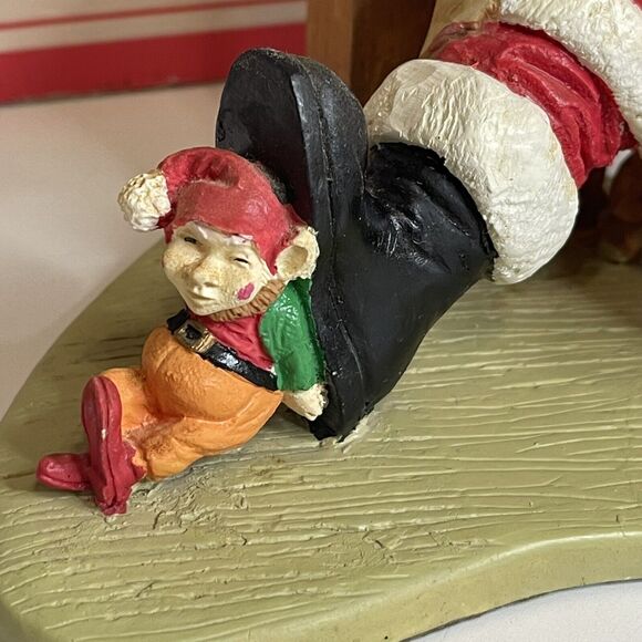 1995 Howard Miller Clock Santa Figurine Limited Edition CHECKIN IT TWICE - Picture 3 of 12